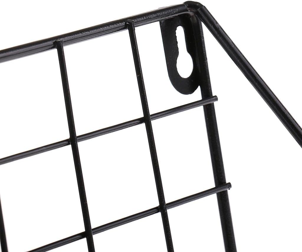 for Home Kitchen Hanging Shelf, Pack 2 Metal Wire Basket Racks - Vintage Rustic Wall Mounted Shelves for Bedroom Bathroom Living Room - Durable Solid Holder for Cosmetics, Shampoo,