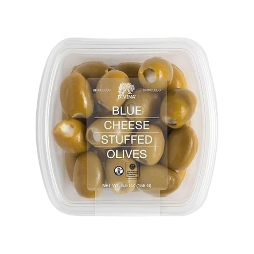 DIVINA Olive Deli Cup, Stuffed Blue Cheese, 4.6 Oz