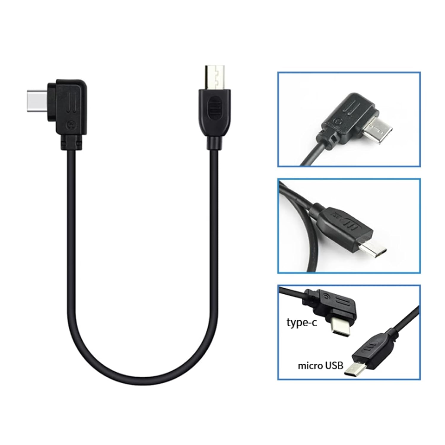 Eonvic Right Angle USB Type C Control Cable for DJI Ronin-SC/RSC2/RS2/RS3/Mini/pro/RS4.Pro to Multi USB for Sony A7R A7R II A7R II1 A7R4 A7R5 A6100 A6300 FX3 DSC-RX10IV Camera