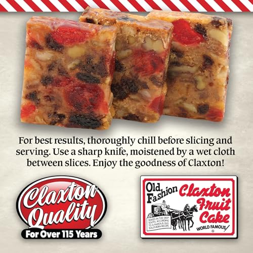Claxton Fruit Cake Sampler – 2-1 Lb Loaves, Regular & Dark Recipe Duo, Individually Wrapped in Signature Gift Carton | Old-Fashioned Holiday Fruitcake Since 1910