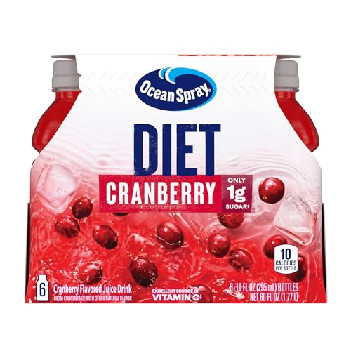 Ocean Spray® Diet Cranberry Juice Drinks, 10 Fl Oz Bottles, 6 Count (Pack of 1)