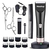 Maxshop Professional Hair Clippers for Men and Babies Quiet Clippers Cordless Haircut kit with Charg