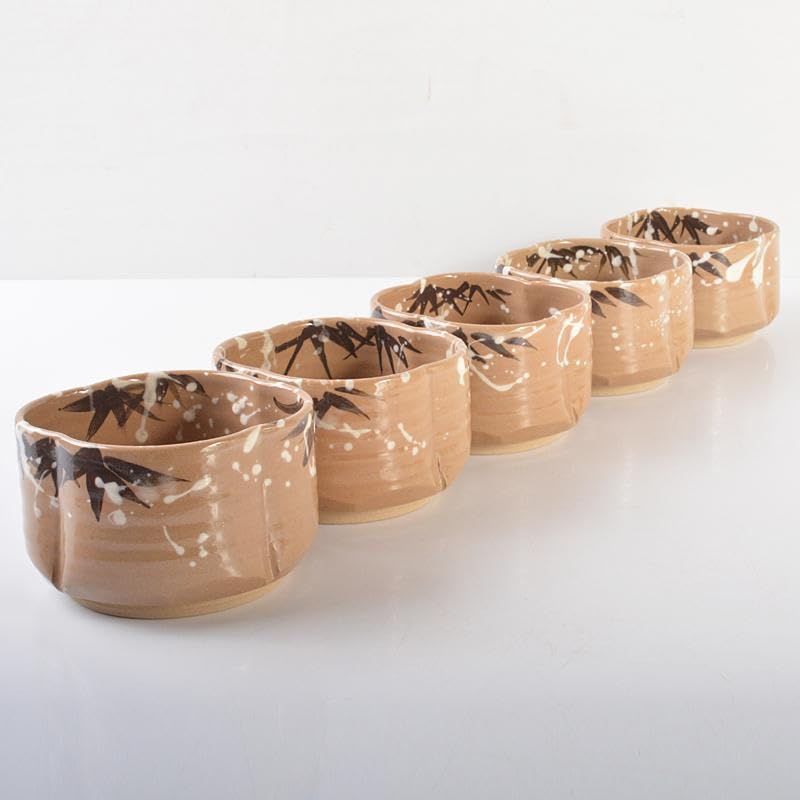 京焼 加陽庵 中村東洸作 乾山意雪笹 小鉢 五客 共箱 D R6723 【公式通販】