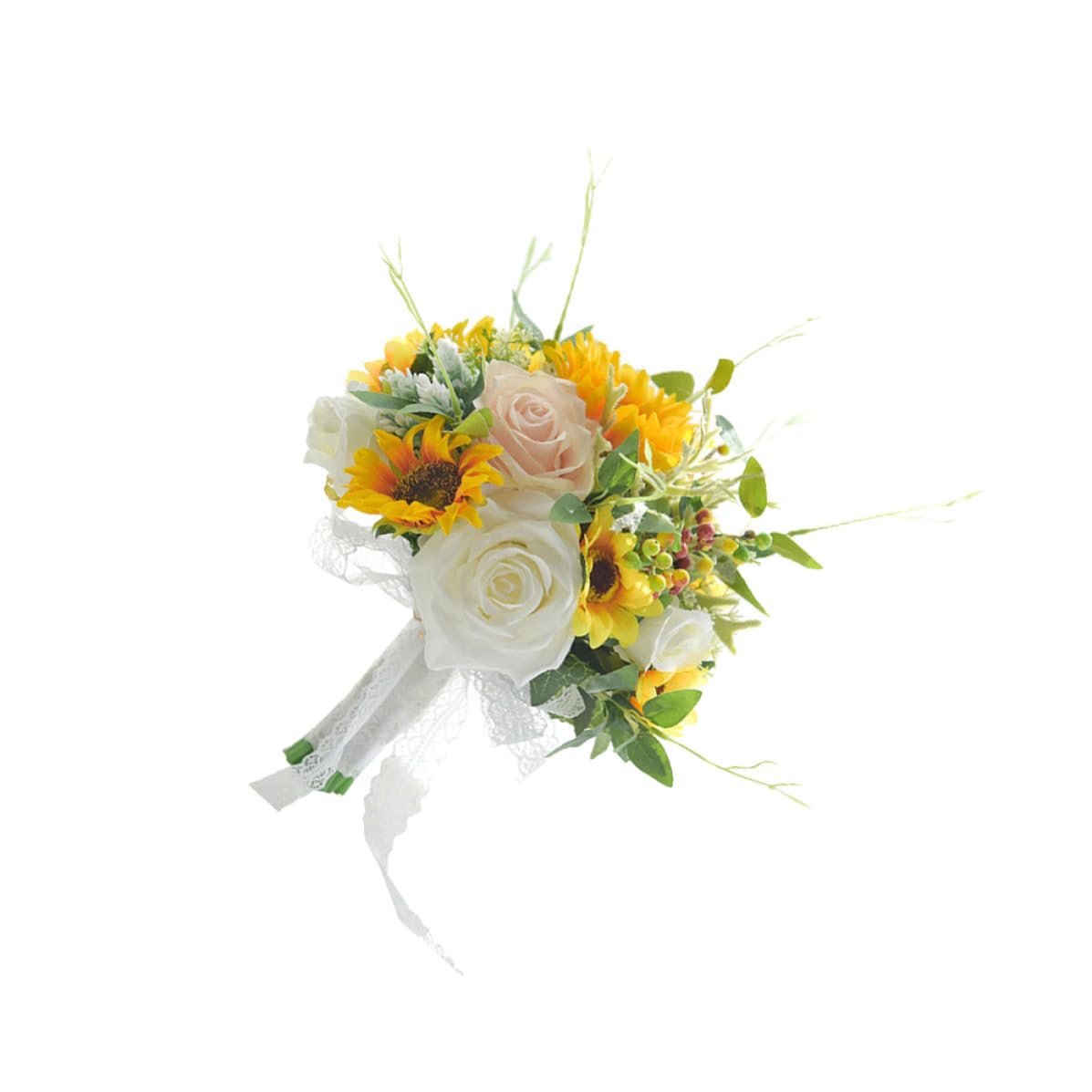 Künstlicher Sonnenblumen Brautstrauß aus Seide Langlebige Hochzeitsdekoration mit Zartem Design für Partys und Tanzveranstaltungen