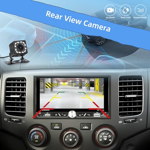 Stereo doble din con pantalla táctil HD 6.8 pulgadas miniatura 2