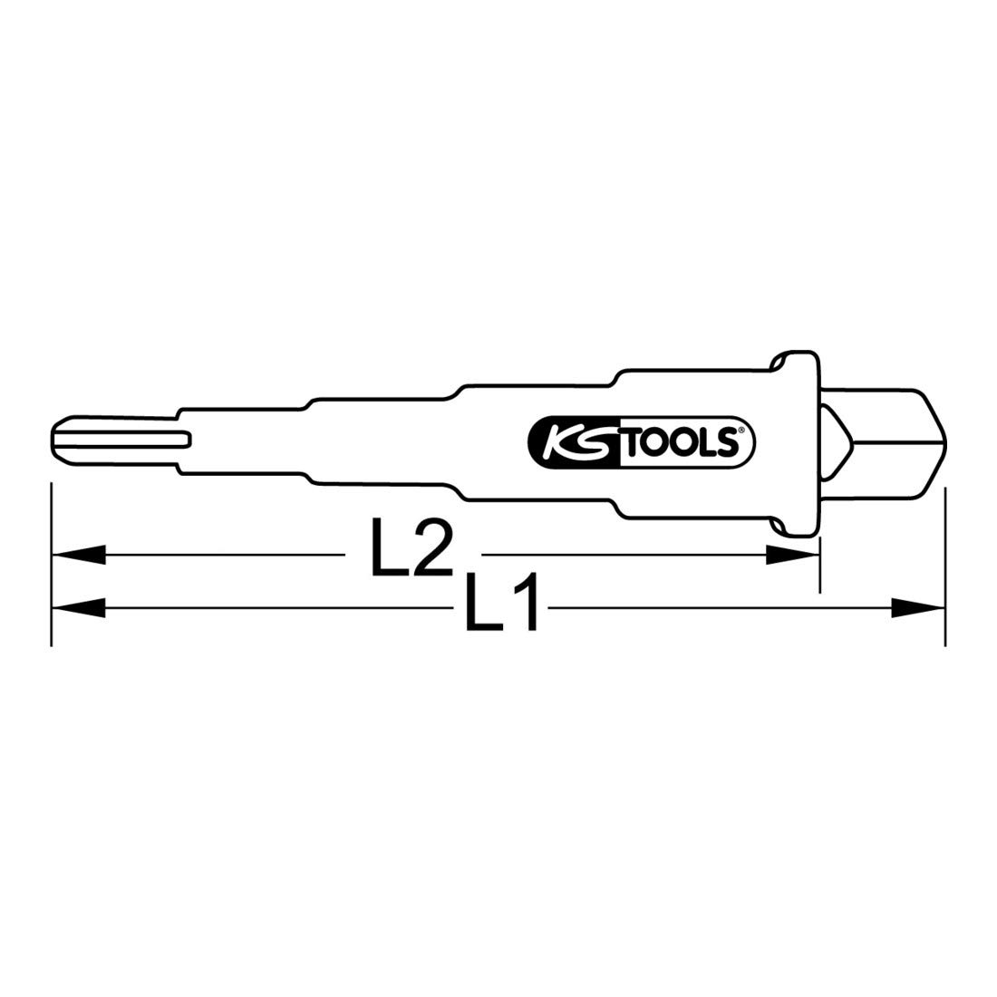 KS TOOLS 118.2038 Universal Step Key Wrenches, 5 Steps, 3/8''-1/2''-3/4''-1''-1 1/4'' - Image 2