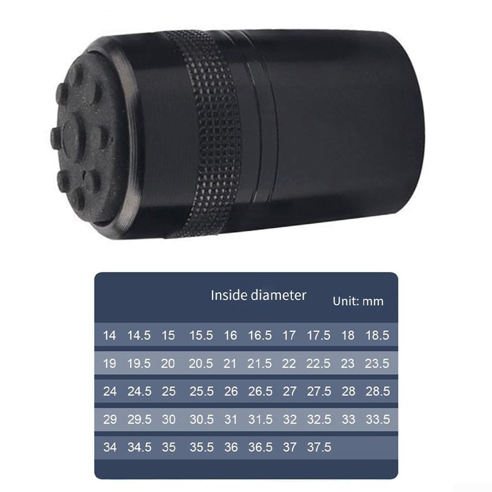 Tapa de extremo de caña de pescar de aleación de aluminio ajustable 14-37,5 mm protector de punta y cola ligero (20,0 mm)
