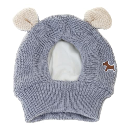 Maxtonser Lustige Strickmütze für kleine Hunde, Cartoon-Bär-Ohr-Hunde-Kostüm, Hut, schöne kleine Mütze, Kopfbedeckungen, Wintermütze für Teddyhunde