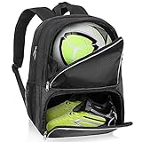 Youth Soccer Bag - Soccer Backpack & Bags for Basketball, Volleyball & Football | Includes Separate Cleat and Ball Compartment