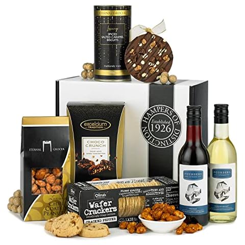 Thornton & France Wine Tasting Treat Box | 2 x 187ml Wine Red & White Plus Delicious Sweet & Savoury Treats | Gift For Him or Her Cover