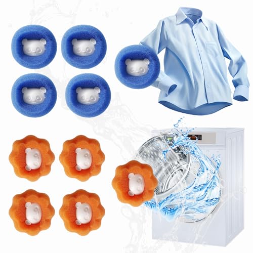 10 Pet Hair Removal Balls,Pet Hair Remover Washing Machine, Hair Catcher for Laundry, Lint Catcher Reusable, Effectively Removal Cat, Dog and Other Hair From Bedding, Clothes.
