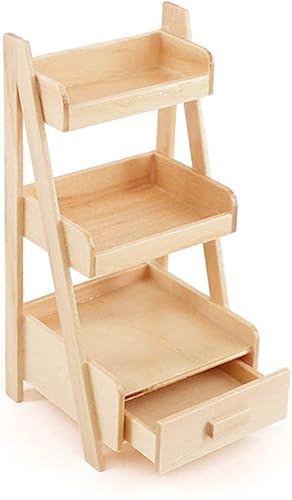 Miniatura 4 de HEVIRGO Casa de muñecas mueble en miniatura modelo de armario estante de exhibición 112 accesorios para casa de muñecas 112 casa de muñecas mini