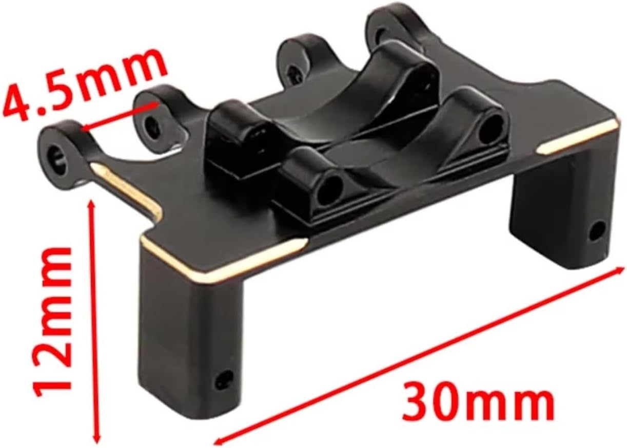 Axial 1/24 AX24 車用RCカーアクセサリー ストックEmaxサーボ1個 オールブラスブラックサーボマウントトラックモデ