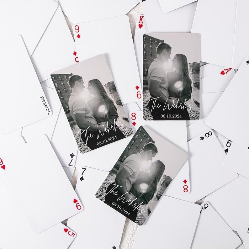 Personalisierte Spielkarten mit Fotos, einzigartige Familien-Partygeschenke, Hochzeits-Pokerkarten, Fotogeschenk, personalisierte Geschenke für Paare – Bild 6