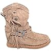 Malu Shoes indiaanse dameslaarzen, suède met franjes, sleehak binnenin van 5 cm, gesp, enkelhoogte, Ibiza-stijl