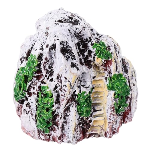 Terrarium jardin miniature avec statue rocaille pour décoration zen