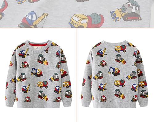 Boys Sweatshirts Casual Sweatshirts Cotton Sweatshirts Long Sleeve T-shirts Crew Neck Cartoon Tops for Boys-1414
