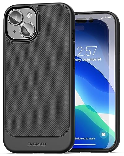 Encased Coque fine conçue pour iPhone 15, coque ultra fine (noir mat)