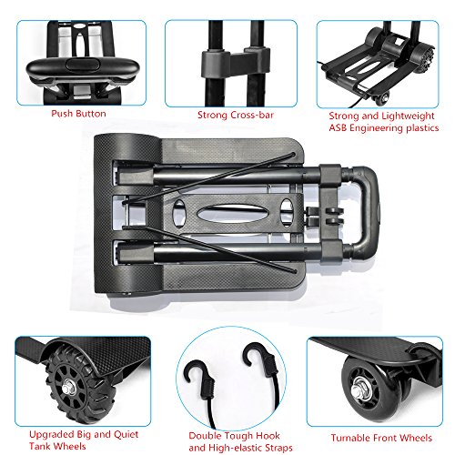 Carretilla plegable ligera portátil con 4 ruedas miniatura 4