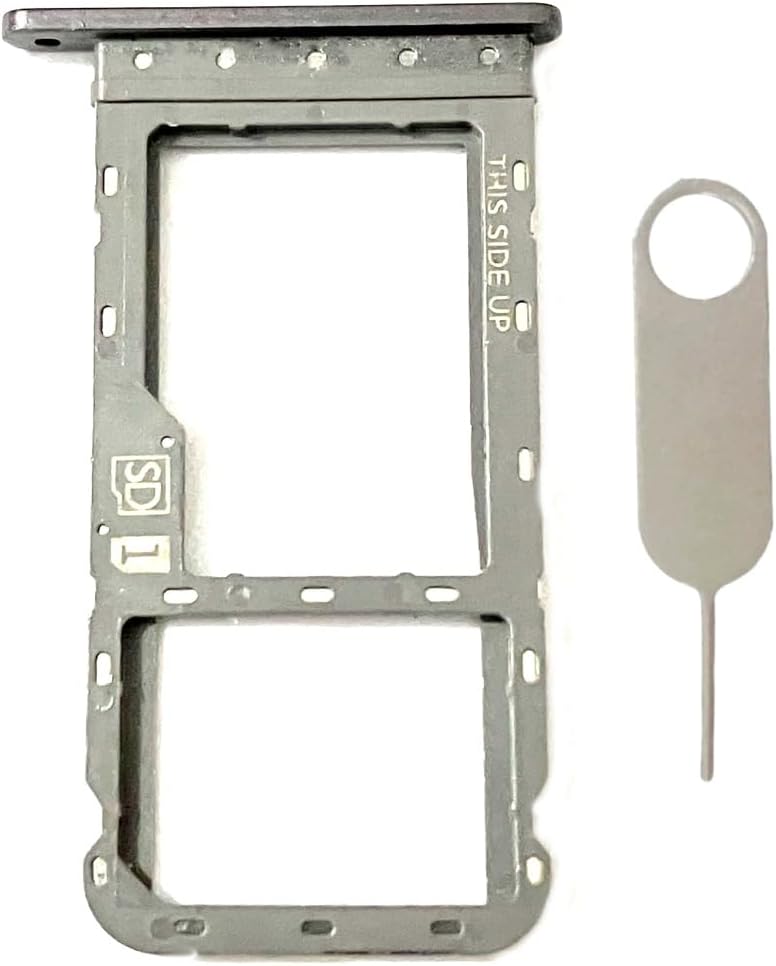 Single Sim Card Tray Slot Holder Micro SD Card Replacement for Motorola Moto G Power 2021 XT2117 Incl Card Ejector pin (Gray)