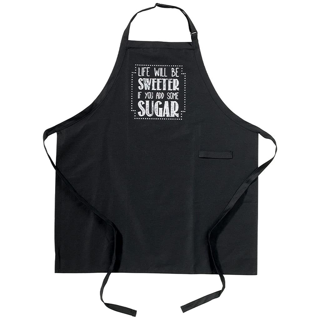 Delantal Delantal Babero Ajustable y Chef de Mujer Delantales de la Cocina de Cocina Resistente a la Cocina Viene con el Anillo Colgante del trape Delantal Adulto Fácil de Limpiar