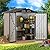Metal Storage Shed & Outdoor Storage, Outdoor Steel Storages Shed with Sloping Roof, Utility and Tool Garden Sheds for Backyard Patio Lawn