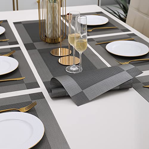 Image of HOKIPO PVC Dining Table Mat 6 Pieces with Runner (AR2779)