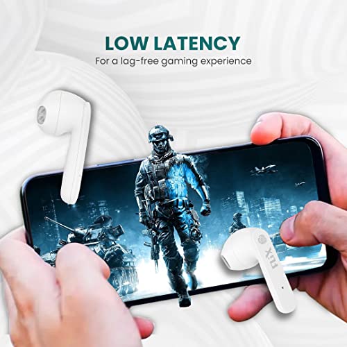 Image of FLiX (Beetel Nitro Buds T12 in-Ear True Wireless,13MM Drivers & Super Bass,BT v5.0,Low Latency,IPX5 Water Resistant,Ultra Light,Type C Charging,Voice Assistant (T12, White)