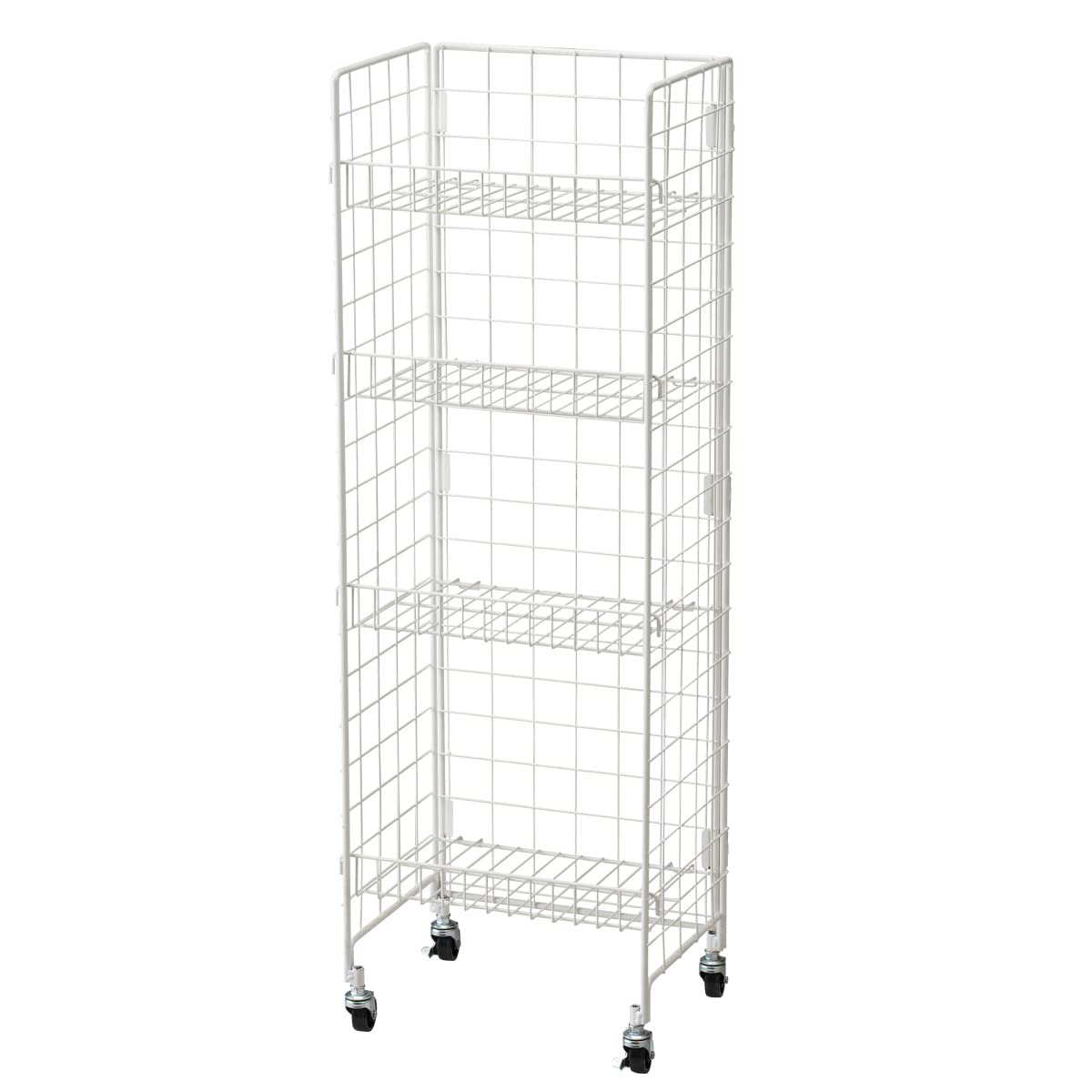 Amazon | 小型ネットラック 幅35×奥行25×高さ105.5cm 白 61-806-32