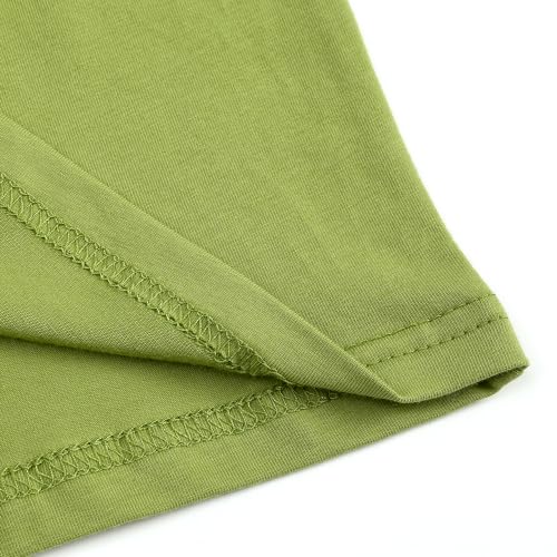 Image of KISBINI Toddler Kids Plain Short Sleeve T-Shirt and Shorts Set Unisex Cotton Summer Outfit Clothes for Little Boys or Girls
