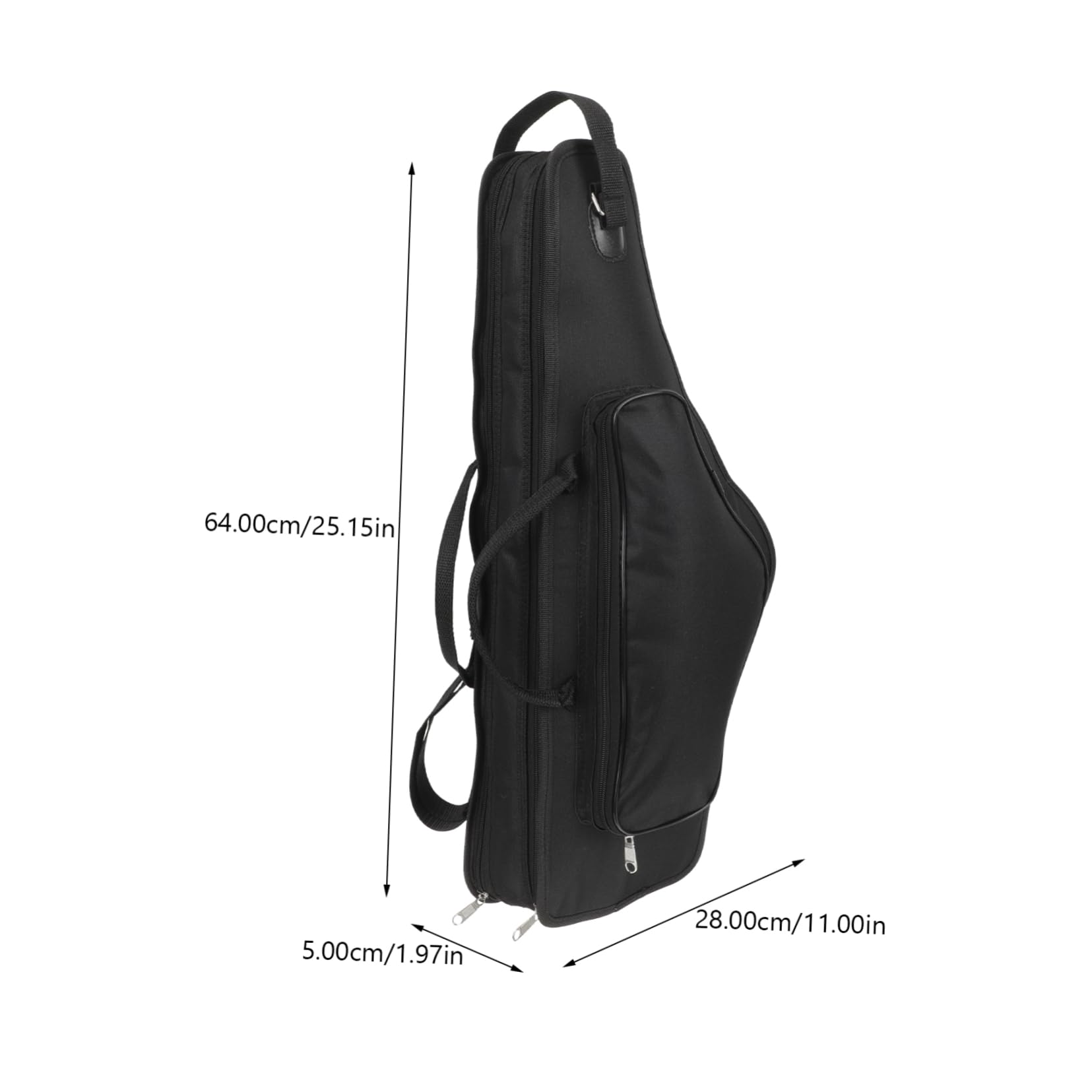 FUNOMOCYA Saxophone Case with Shoulder Strap Portable Instrument Bag Shockproof Cloth Material Capacity Design for Sax and Accessories Handle