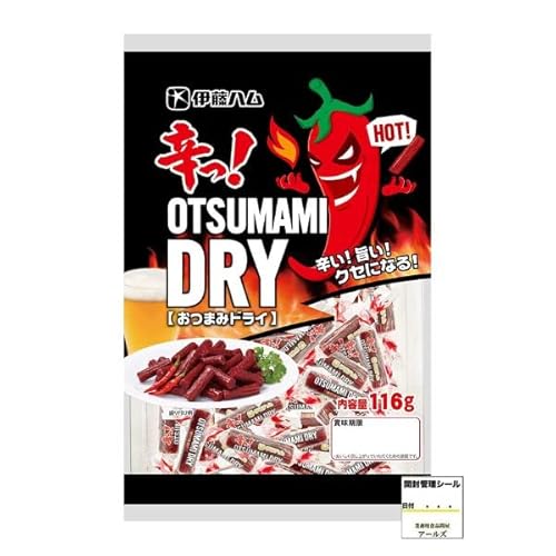 伊藤ハム 辛おつまみドライ 116g 10袋 1ケース サラミ ドライソーセージ カルパス ジャーキー 業務用 大容量 晩酌 お酒のお供 父の日 おつまみセット オリジナルステッカーセット