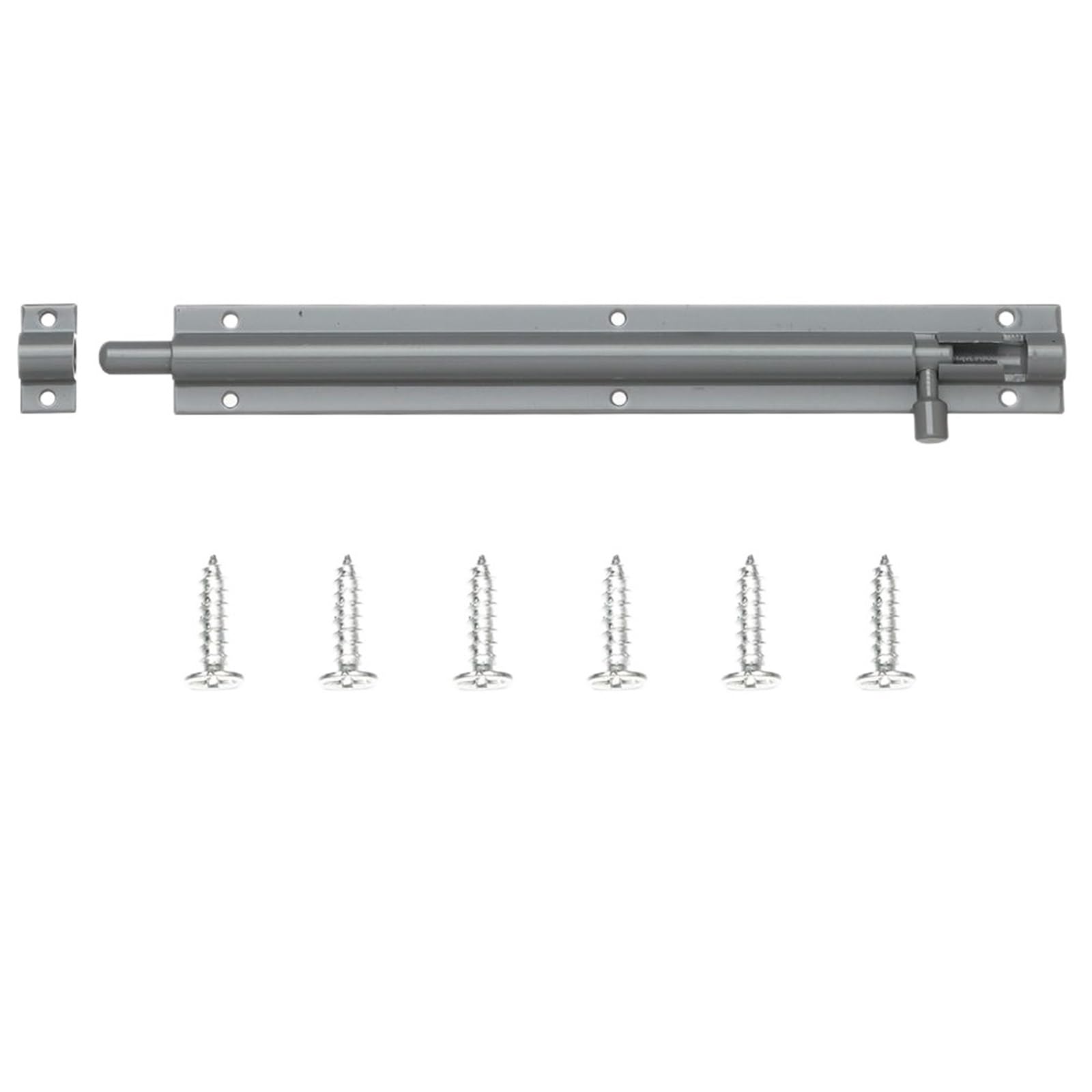 Gate Bolt 2Pcs 2-8" Window Catch Lock Door Buckle Heavy Duty Large Garden Gate Shed Sliding Tower Bolt Latch Home Hardware(Grey,4inch)