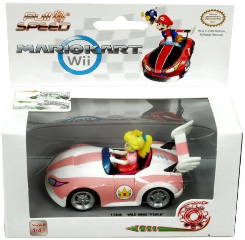 Amazon | Mario Kart - Peach Figure on the Wild Wing Pull Back
