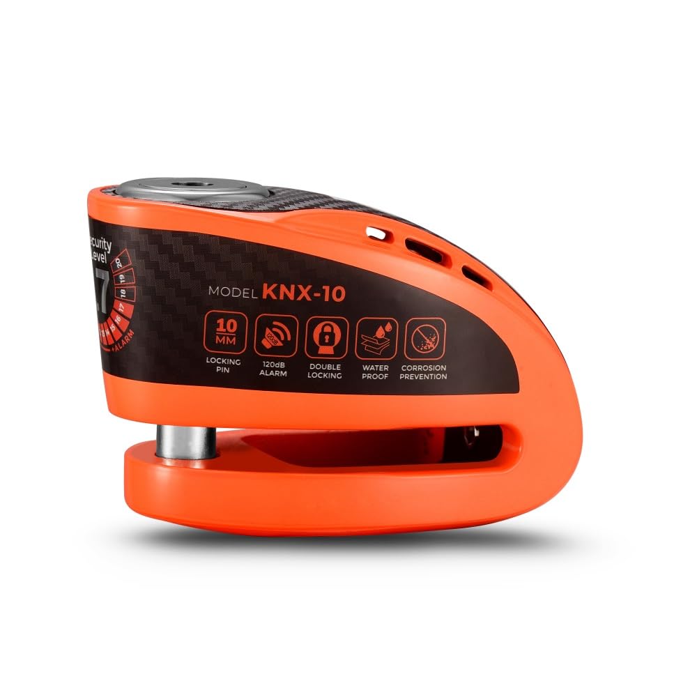 Kovix KNX10 Alarm Blocco disco freno Arancione