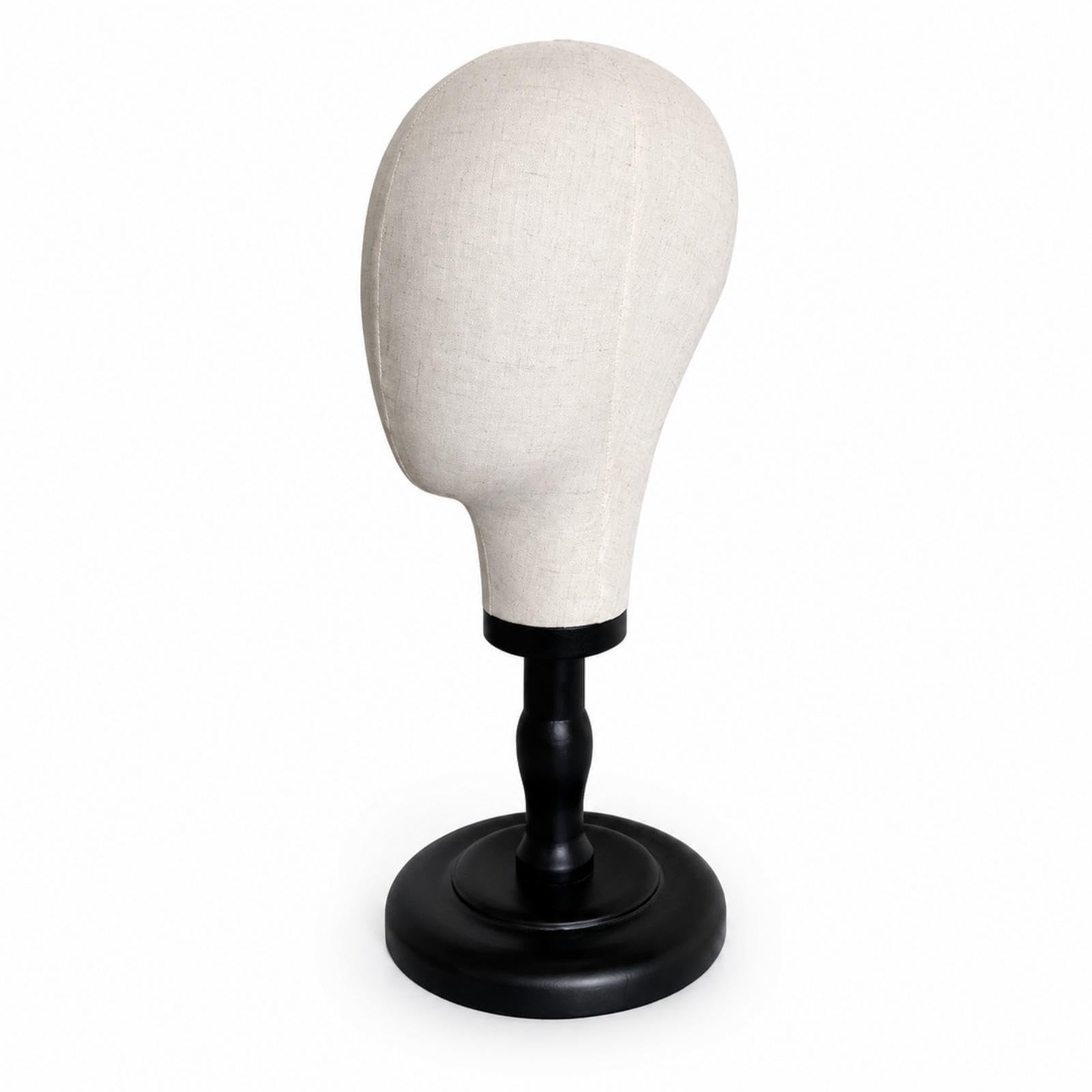 Mannequin Head with Stand Cloth-coveredCovered Hat Display Stand Foam Manikin Head for Milliners, Boutique Owners, Retail Store, Hair Salon-image-10