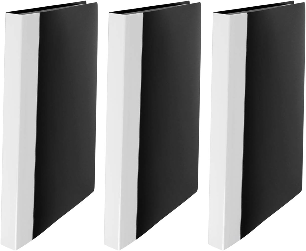 JIKIOU 120-Pocket Binder with Plastic Sleeves 8.5x11" (Black), Heavy Duty Art Portfolio Folder with Clear Sheet Protectors, Display 240 Pages, Presentation Book for Artwork, Document Organizer Binder