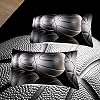 Tailor Shop Twin Size Basketball Comforter Set for Boys Kids Teens Ultra Soft Microfiber Sports Theme Black and Gray Basketball Bedding Sets with 1 Comforter and 1 Pillowcase...