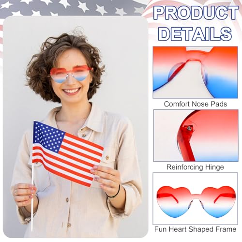 Image of Heart Sunglasses 12 /18 /24 Pcs Heart Shaped Glasses for Women Cute Funny Party Glasses Party Favors Accessories