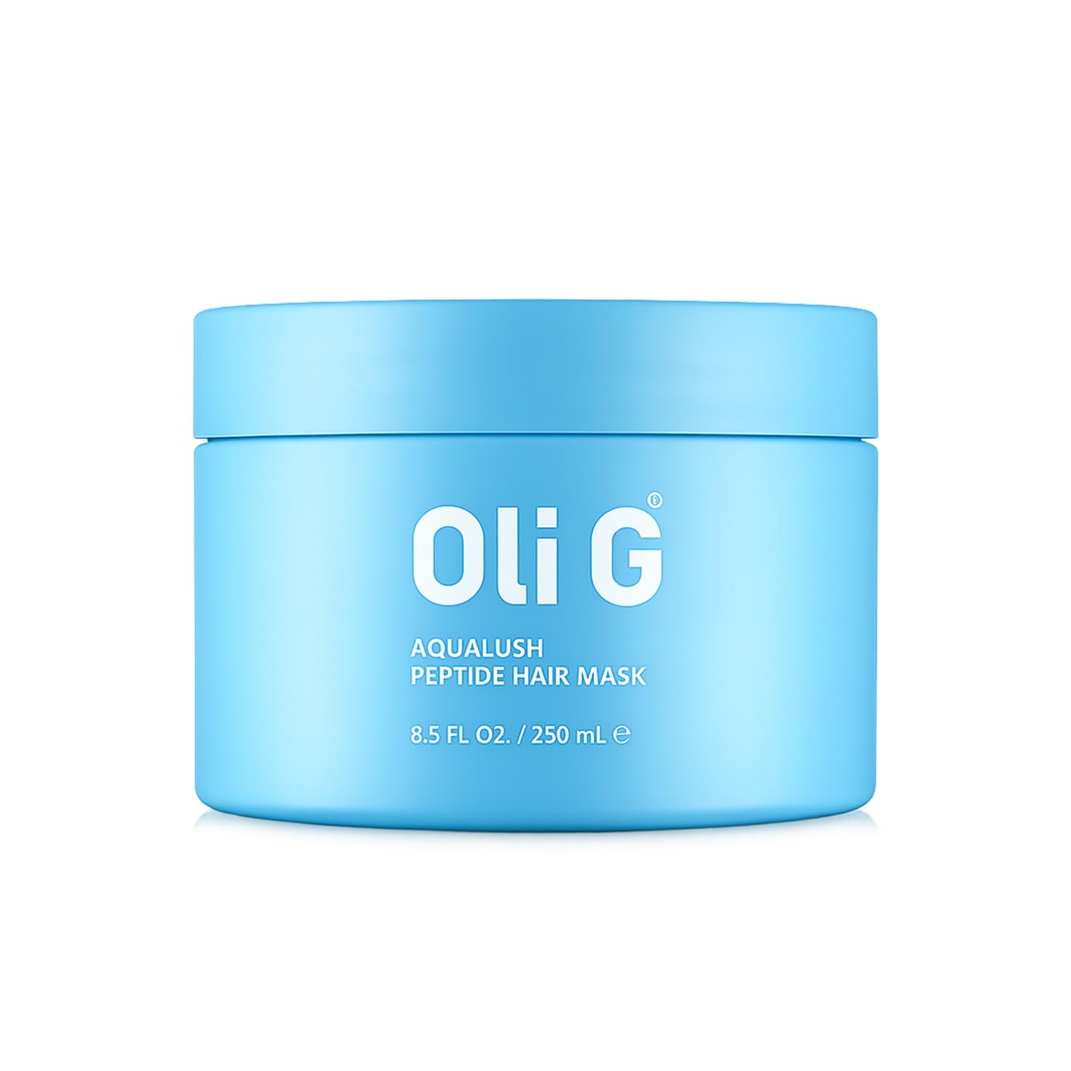 Oli G AquaLush Peptide Hair Mask for Dry Damaged Hair - Hydrating Fiber Mask with Peptides, Amino Acids, Avocado Oil & Murumuru Butter - Softness, Strength & Shine - Rinse-Out Treatment (250 ml)