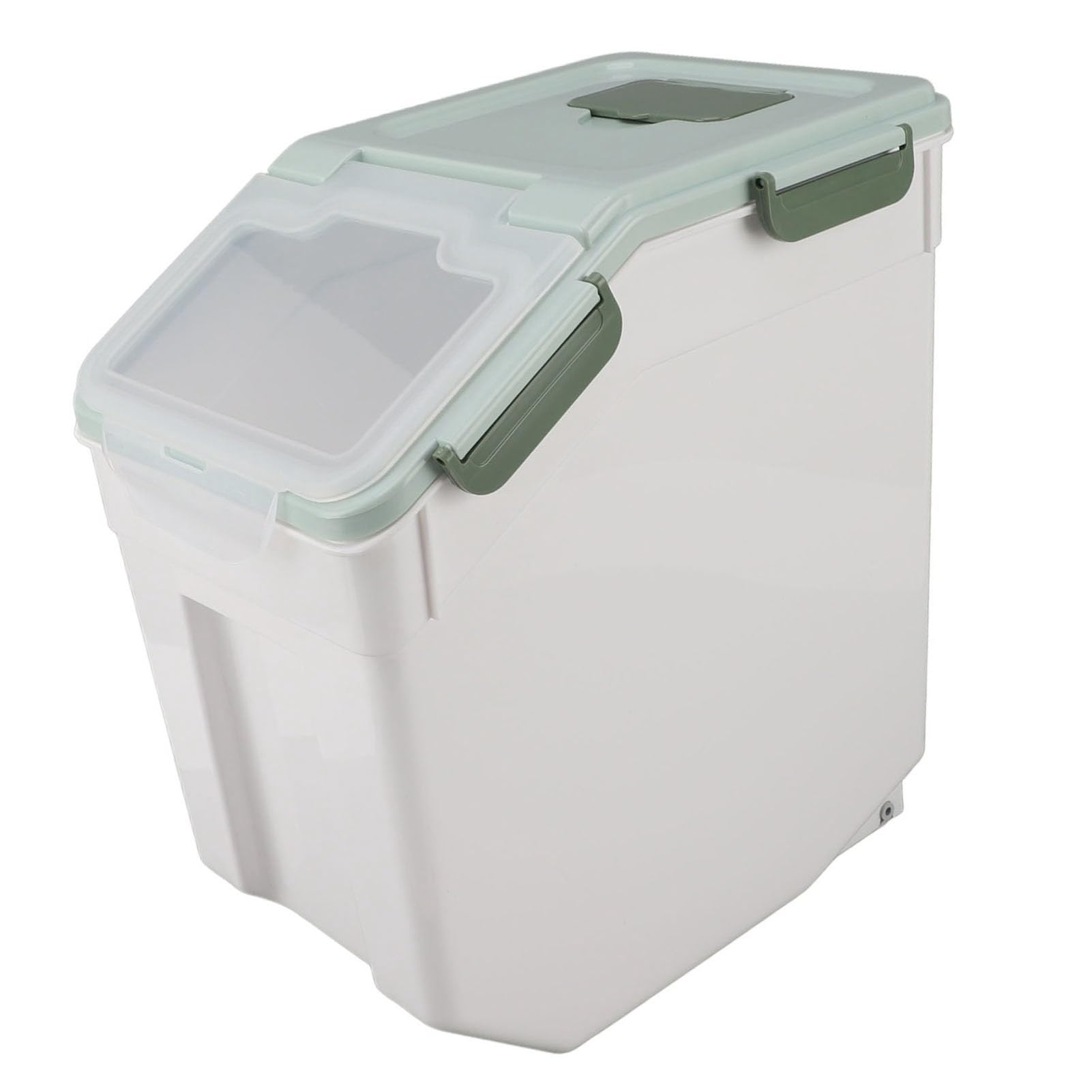 Luftdichter Reisbehälter für die Küche, Mintgrüner PP-Getreidevorratsbehälter, 25 Kg, 55,1 Lb, Verdickter Lebensmittel-Organizer für die Aufbewahrung von Mehl, Reis in der Speisekammer (25 kg)