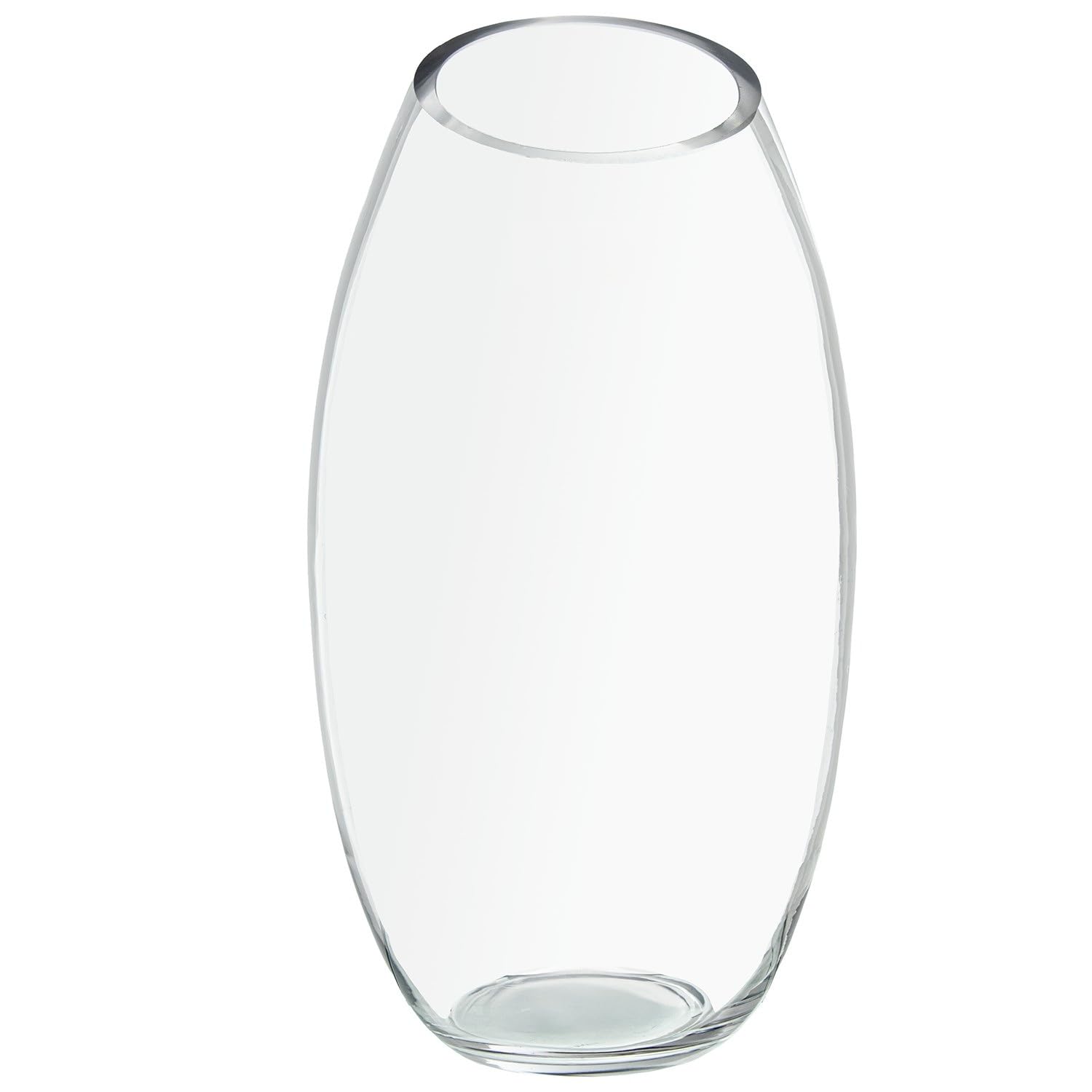 Vase de table en verre transparent 14x14x24,5 cm pour fleurs