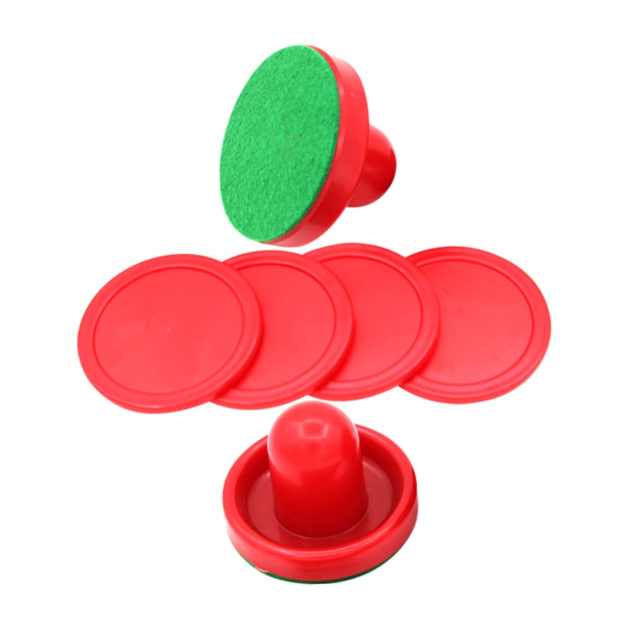 BCOATH 1Set Air Hockey Puck and Pusher Includes Pushers Pucks and Cloths Replacement Accessories for Air Hockey Games