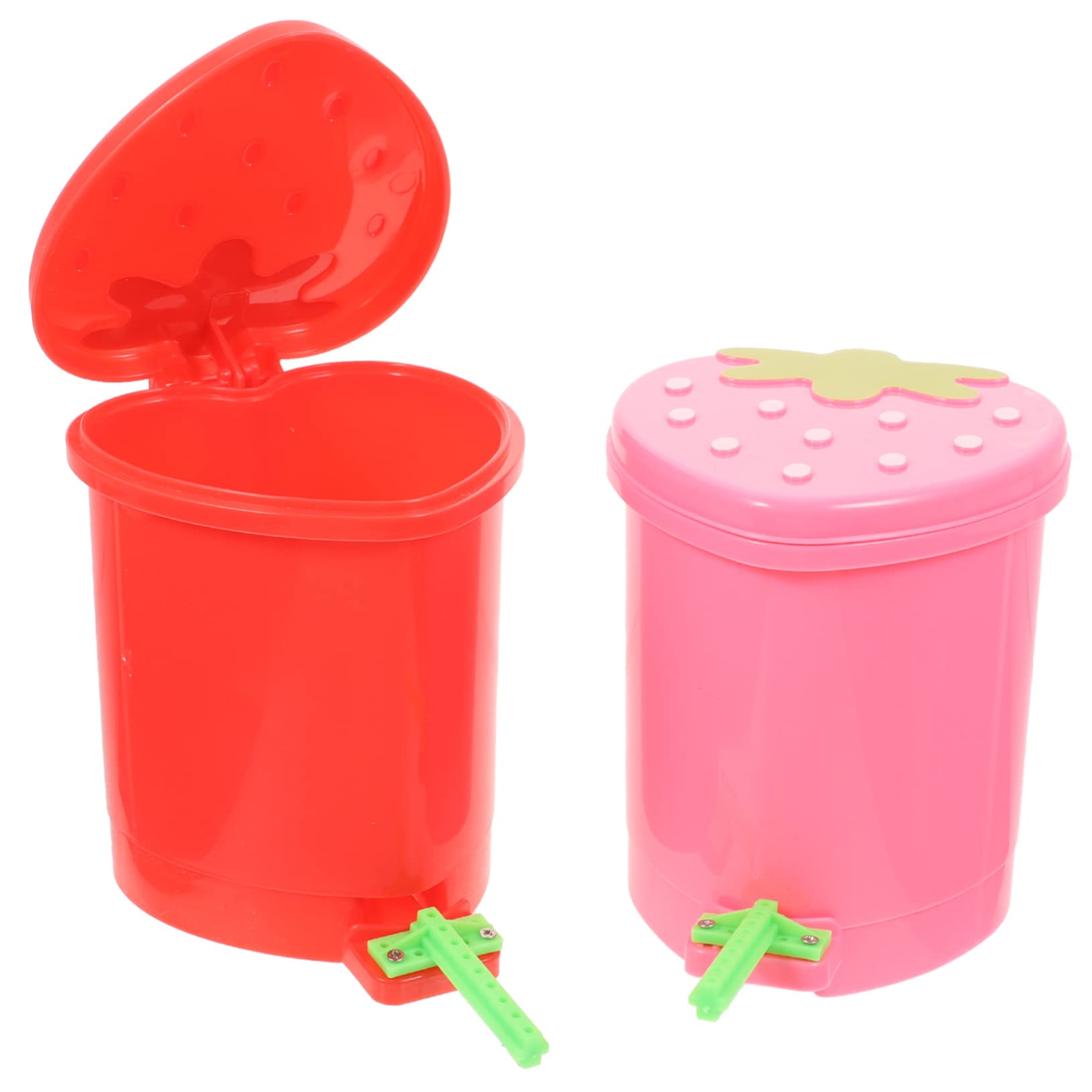 DIYEAH Office Tabletop Trash Can Love Desktop Trash Can Set Dual Compartment Easy to Clean