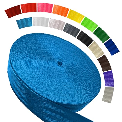 Image of Polyester Webbing Strap 16+Colors - 1 inch&1.5 inch&1.9 inch - 16.5 25 33 55 Yards Heavy Duty Webbing Roll, Flat Webbing Strap for Indoor&Outdoor Gear, Climbing, DIY Crafting, Repairing