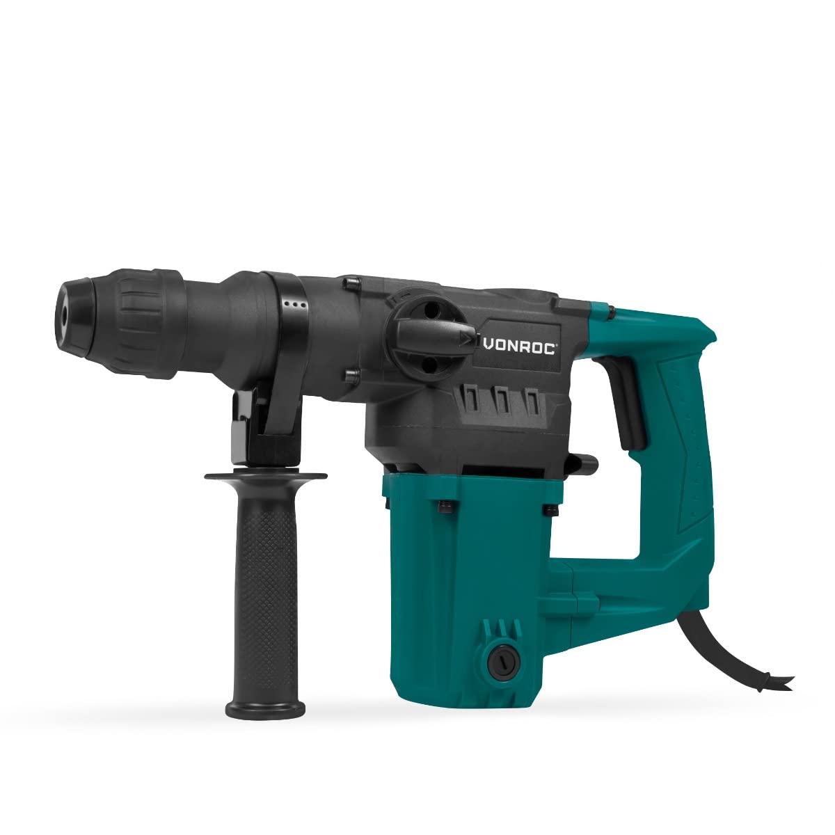 VONROC Martillo perforador 1050W - 4,5 Julios - Velocidad ajustable - SDS plus - 3 funciones - Incluye brocas y cinceles