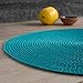 Now Designs Disko Round Placemats (Set of 4), Peacock, 4 Count