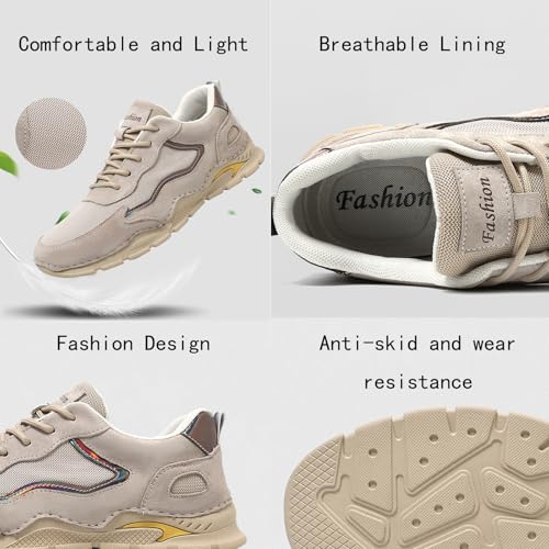 Aceptolcom Men's Suede Arch Support Slip On Walking Shoes Casual Lightweight Breathable Non Slip Orthopedic Sneakers Work Office Outdoor Shoes2