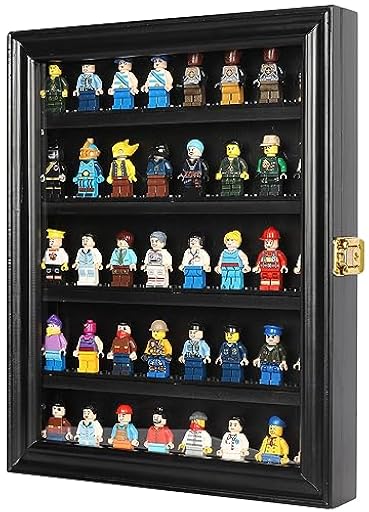 Joodyyoo Vitrina de pared para minifiguras, vitrina de madera para minifiguras de Lego, caja de almacenamiento de Lego, vitrina a prueba de polvo para juguetes | Ya disponible en tu tienda friki favorita! En mundofriki.es!