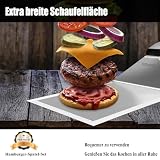 Rilltowpe Szpatułka do grilla ze stali nierdzewnej do smash burgerów, wysokiej jakości szpatułka do grillowania, idealne akcesoria do grilla, szpatułka plancha, prezent dla mężczyzn.
